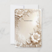 Ivory Flowers Thank You Card サンキューカード (裏面)