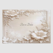 Ivory Flowers Tissue Paper 薄葉紙 (正面)