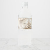 Ivory Flowers Water Bottle Label ペットボトルラベル (正面)