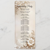 Ivory Flowers Wedding Program プログラム (裏面)