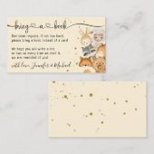 Ivory Forest Baby Animals Bring a Book エンクロージャーカード (正面/裏面)