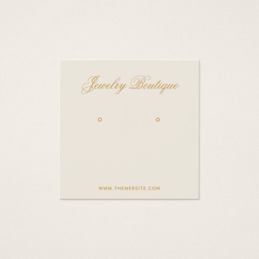 Ivory Gold Boutique QR Code Earring Display Card (正面)