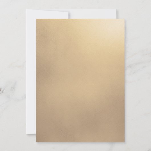 Ivory Gold Floral Bloom Wedding Invitation  招待状 (裏面)