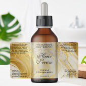 Ivory Gold Glitter Cosmetics Dropper Bottle Label ラベル