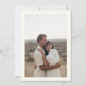 Ivory & Gold Hand Drawn Coastal Seashell Wedding セーブザデート (裏面)