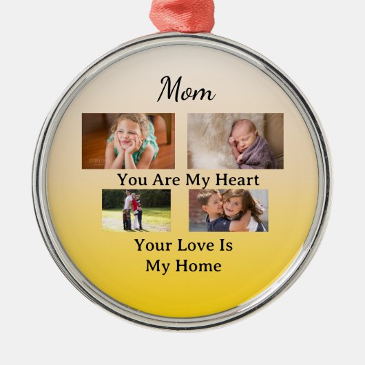 Ivory & Gold – Heartfelt Holiday Keepsake メタルオーナメント (正面)