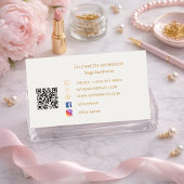 Ivory gold lutus flower Yoga Instructor 名刺