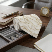 Ivory & Gold Marble ネクタイ
