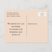 Ivory Gothic wedding save the date postcard 案内ポストカード (裏面)