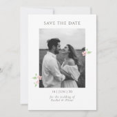 Ivory & Green | Chic Floral Wedding Save the Date (正面)