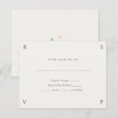 Ivory & Green | Floral Rose Wedding RSVP  (正面/裏面)