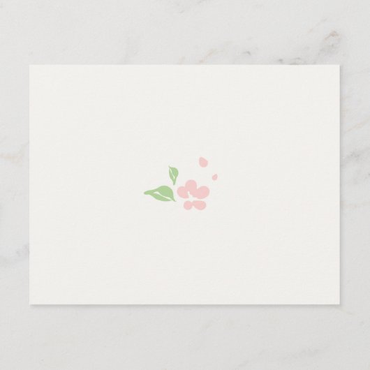 Ivory & Green | Floral Rose Wedding RSVP  (裏面)