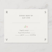 Ivory & Green | Floral Rose Wedding RSVP  (正面)