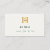 Ivory green qr code social media photo logo 名刺 (正面)