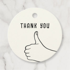 Ivory Hand Drawn Illustration Minimalist Wedding  フェイバータグ