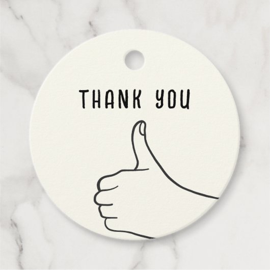 Ivory Hand Drawn Illustration Minimalist Wedding  フェイバータグ (正面)