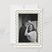 Ivory Hand Drawn Illustration Wedding Minimalist   セーブザデート (裏面)