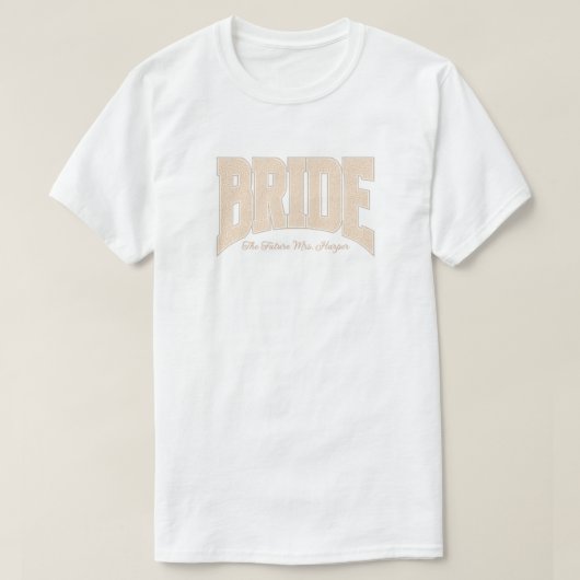 Ivory Lace BRIDE Engagement Shower Bach Party Tシャツ (デザイン正面)