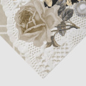 Ivory Lace Elegantヴィンテージの女性ティッシュペーパー 薄葉紙 (詳細)