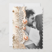 Ivory Lace Floral Photo Romantic Spring Wedding 招待状 (裏面)