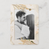 Ivory Lace Heart Photo Floral Romantic Spring セーブザデート (裏面)