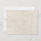 Ivory Lace Save the Date Announcement セーブザデート (裏面)