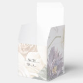 Ivory Lavender Blue Floral Wedding Favor Box フェイバーボックス (オープン)