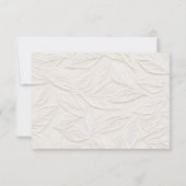 Ivory Leaves Elegant Wedding QR code  出欠カード (裏面)