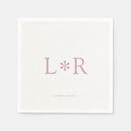 Ivory & Lilac | Stylish Modern  スタンダードカクテルナプキン