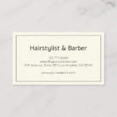 Ivory Luxury Personalized Monogram Letter Name 名刺 (裏面)