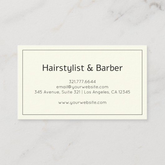 Ivory Luxury Personalized Monogram Letter Name 名刺 (裏面)