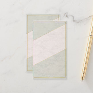 Ivory Marble Blank Appointment Card – Gold Accent 予約カード