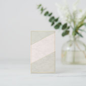 Ivory Marble Blank Appointment Card – Gold Accent 予約カード (スタンド正面)