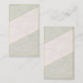 Ivory Marble Blank Appointment Card – Gold Accent 予約カード (正面/裏面)