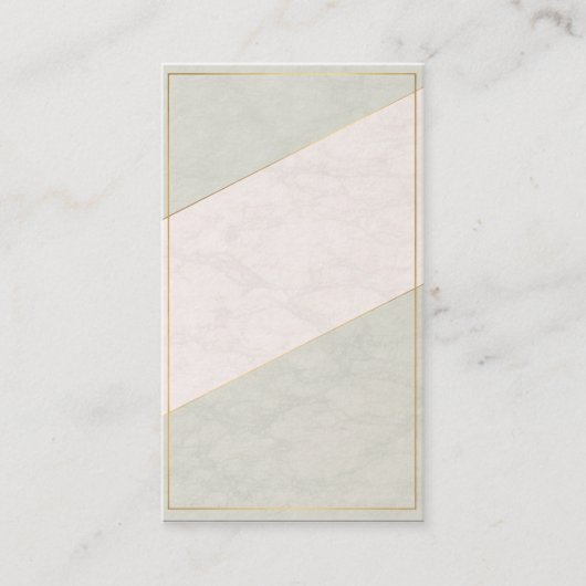 Ivory Marble Blank Appointment Card – Gold Accent 予約カード (正面)