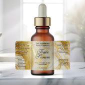 Ivory Marble & Gold Glitter Dropper Bottle ラベル