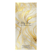 Ivory Marble & Gold Glitter Rack Card Price List ラックカード (裏面)