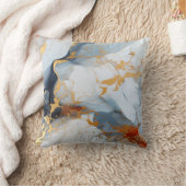 Ivory Marble with Gold & Rust Veins クッション (ブランケット)