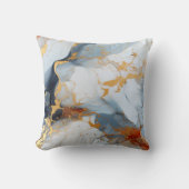 Ivory Marble with Gold & Rust Veins クッション (正面)