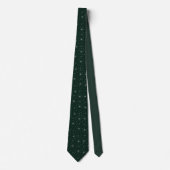 Ivory Micro Floral Dark Green Tie ネクタイ (正面)