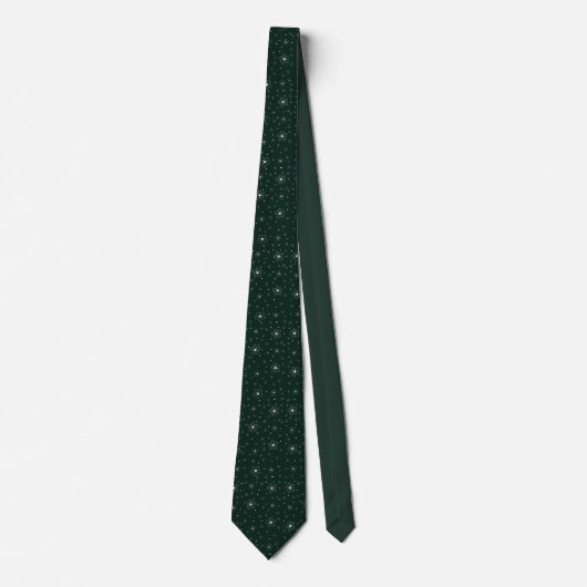 Ivory Micro Floral Dark Green Tie ネクタイ (正面)