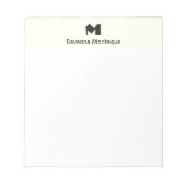 Ivory Minimal Personalized Name Letter Monogram ノートパッド (正面)