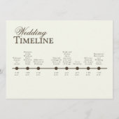 Ivory Minimalist Boho Wedding Program Timeline メニュー (裏面)