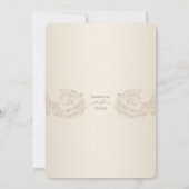 Ivory Minimalist Photo Wedding Invitation 招待状 (裏面)