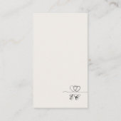 Ivory Modern Chic Mix and Match Wedding RSVP Card 名刺 (裏面)