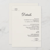 Ivory Modern Chic Wedding Details Enclosure Card 招待状 (正面/裏面)