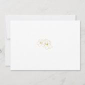 Ivory | Modern Gold Floral Flat Save The Date Card セーブザデート (裏面)