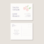 Ivory | Modern Minimal Floral Wedding  ポストカード