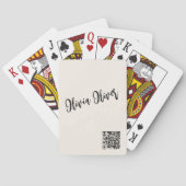 Ivory Modern Script Business Branding QR Code トランプ (裏面)