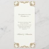 Ivory Monogram Baroque Christian Wedding Menu メニュー (裏面)